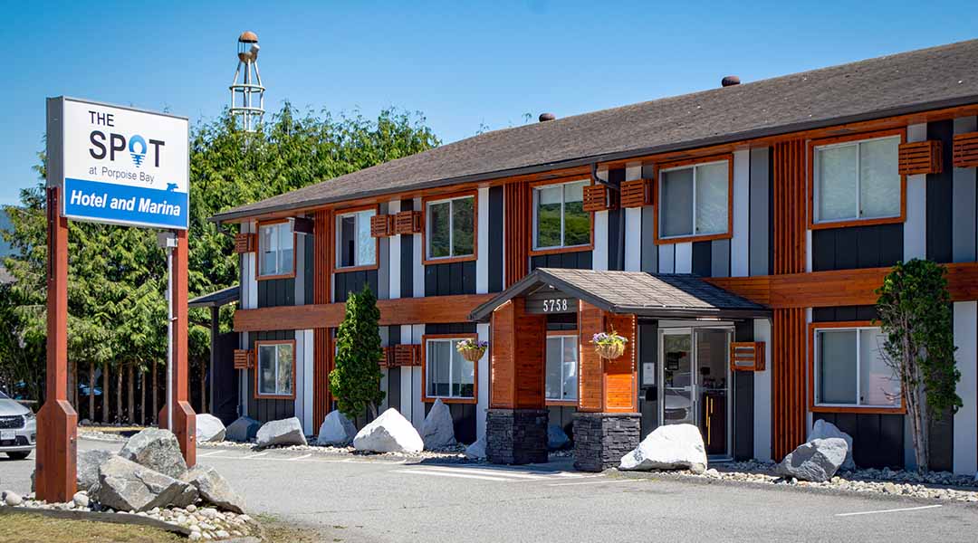Exterior of the Spot at Porpoise Bay in Sechelt, BC