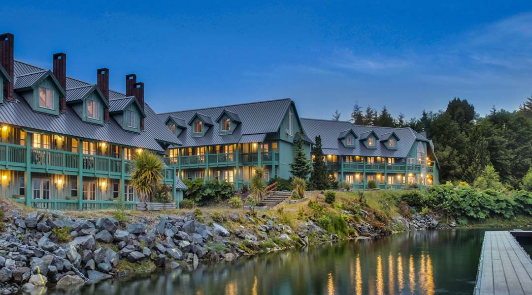 Exterior of the Canadian Princess Lodge in Ucluelet, BC