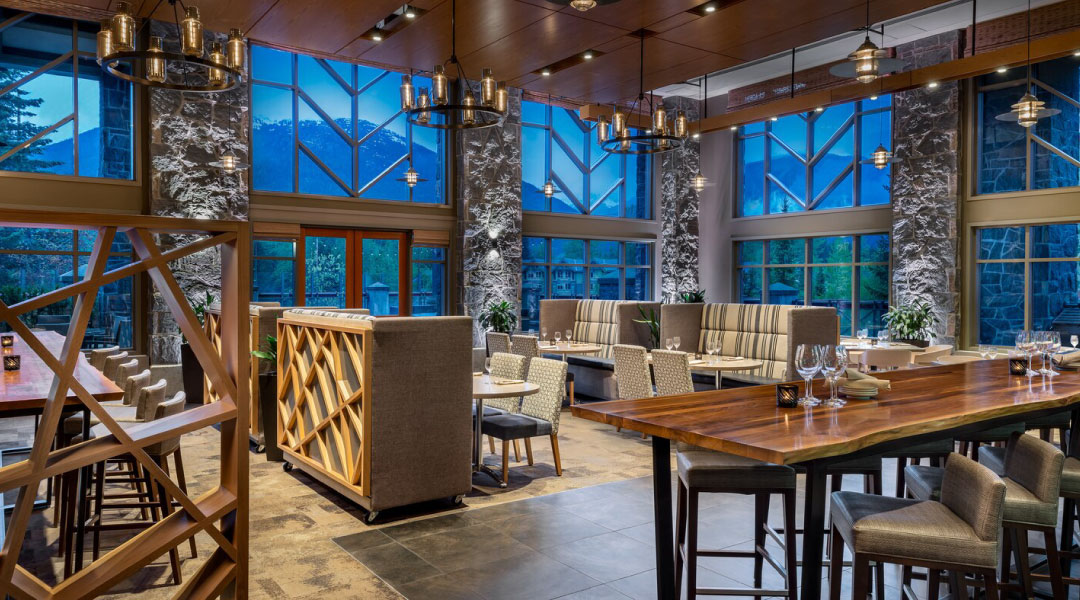 The lounge inside Westin Whistler
