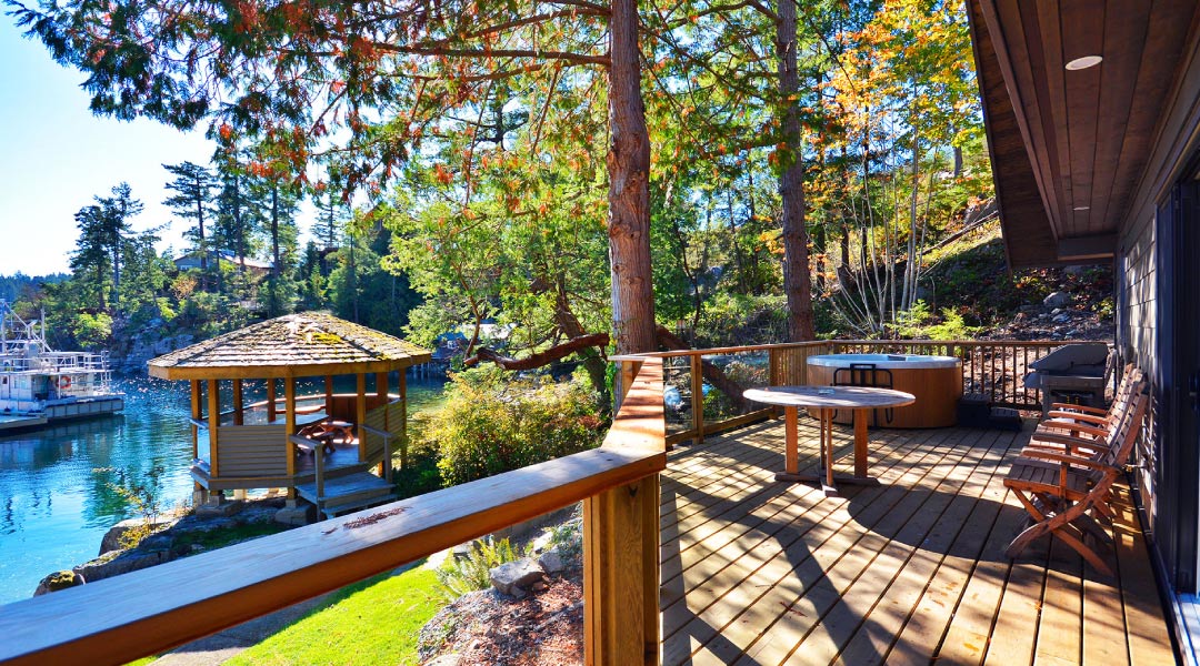 Deck at the Pender Harbour Resort Deck at the Pender Harbour Resort