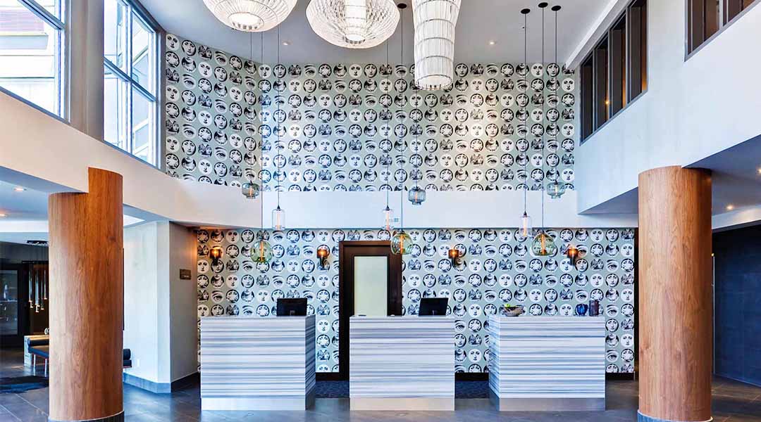 Lobby of the Sandman Signature Hotel in Langley Lobby of the Sandman Signature Hotel in Langley