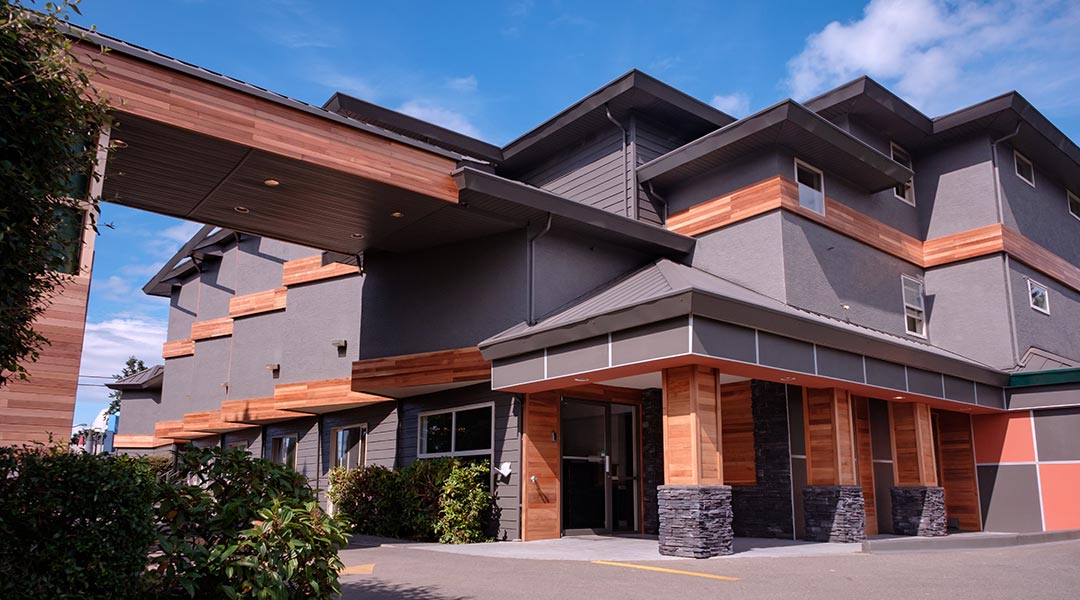 The exterior entrance to the Coast Parksville Hotel The exterior entrance to the Coast Parksville Hotel
