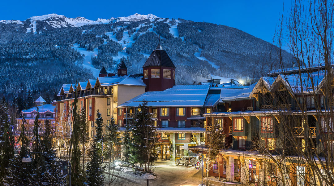 Delta Whistler exterior in the winter Delta Whistler exterior in the winter