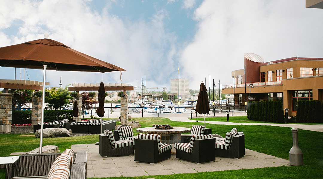 Curve lounge outdoor patio at the River Rock Casino Resort in Richmond Curve lounge outdoor patio at the River Rock Casino Resort in Richmond