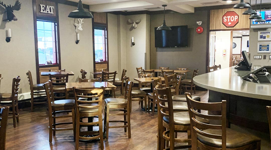 The lounge area of the Billy Barker Café and Lounge at the Billy Barker Casino Hotel in in Quesnel The lounge area of the Billy Barker Café and Lounge at the Billy Barker Casino Hotel in in Quesnel