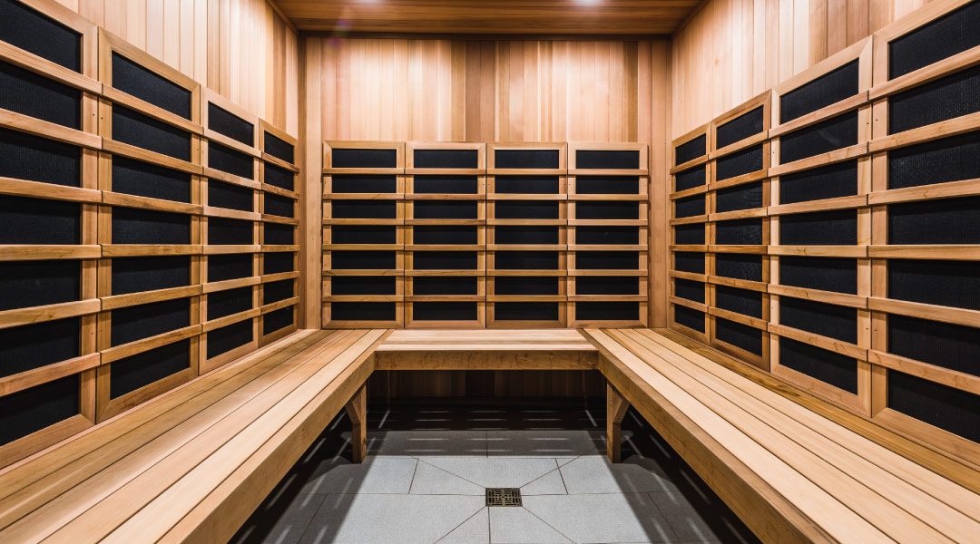 Infrared sauna at Georgian Court Hotel in Vancouver